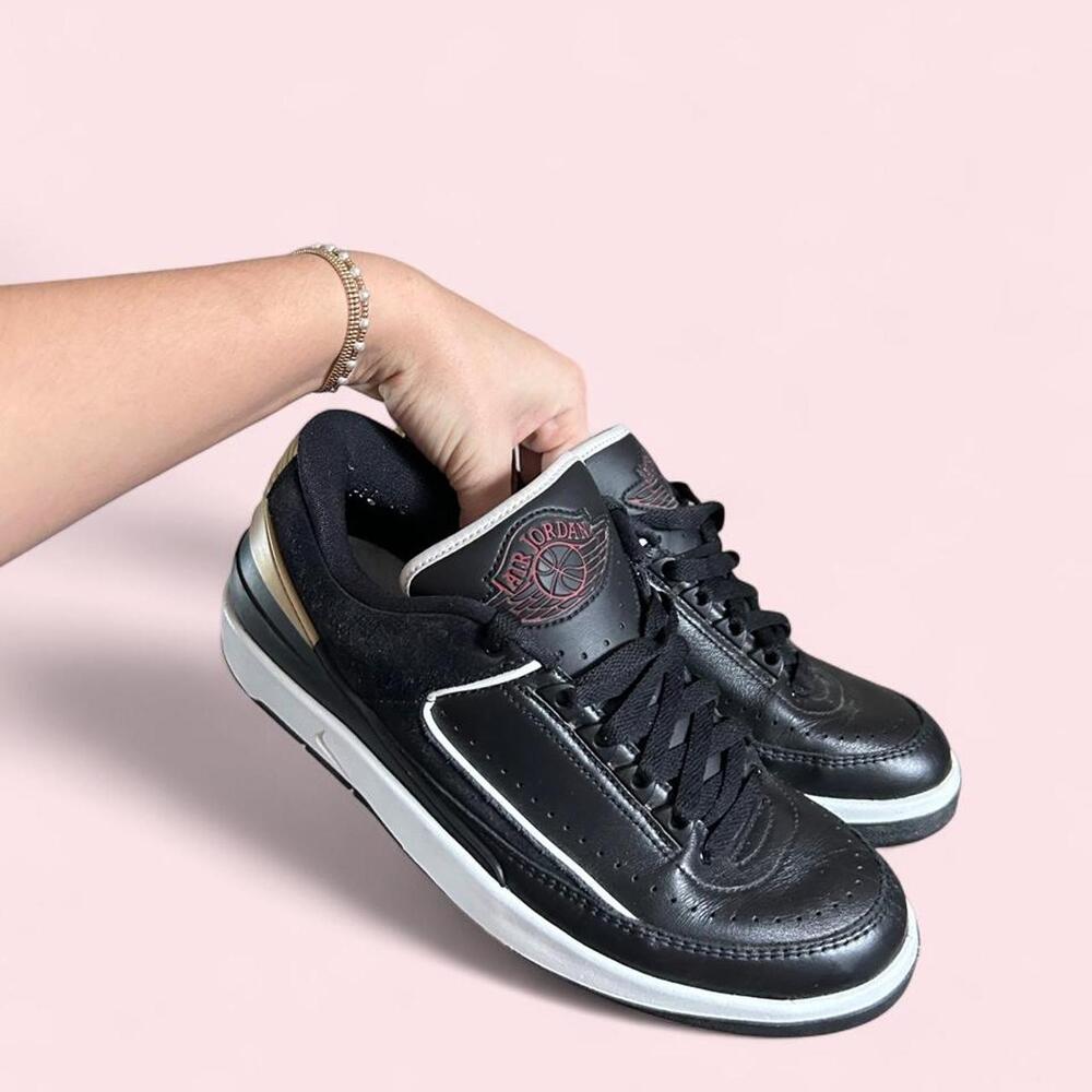 Women's Air Jordan 2 Retro Low 'Black Metallic Gold'  in US 9.5 - Picture 2 of 8